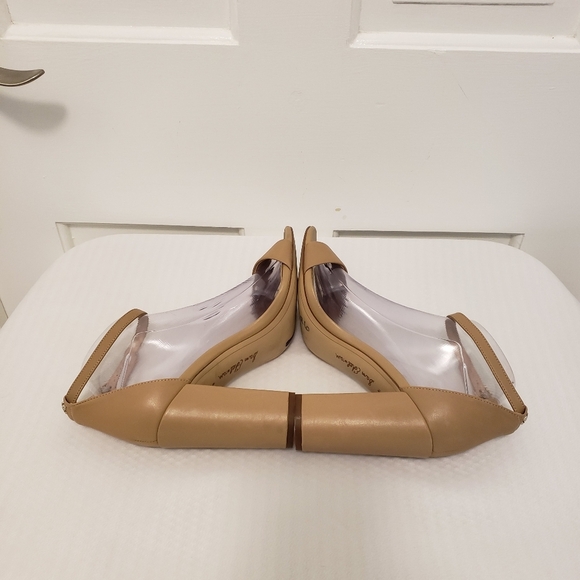 EC Sam Edelman Nude Ankle Strap "Yaro" Block Heel Sandals Size 9.5 Leather - Picture 10 of 14